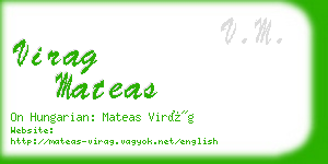 virag mateas business card